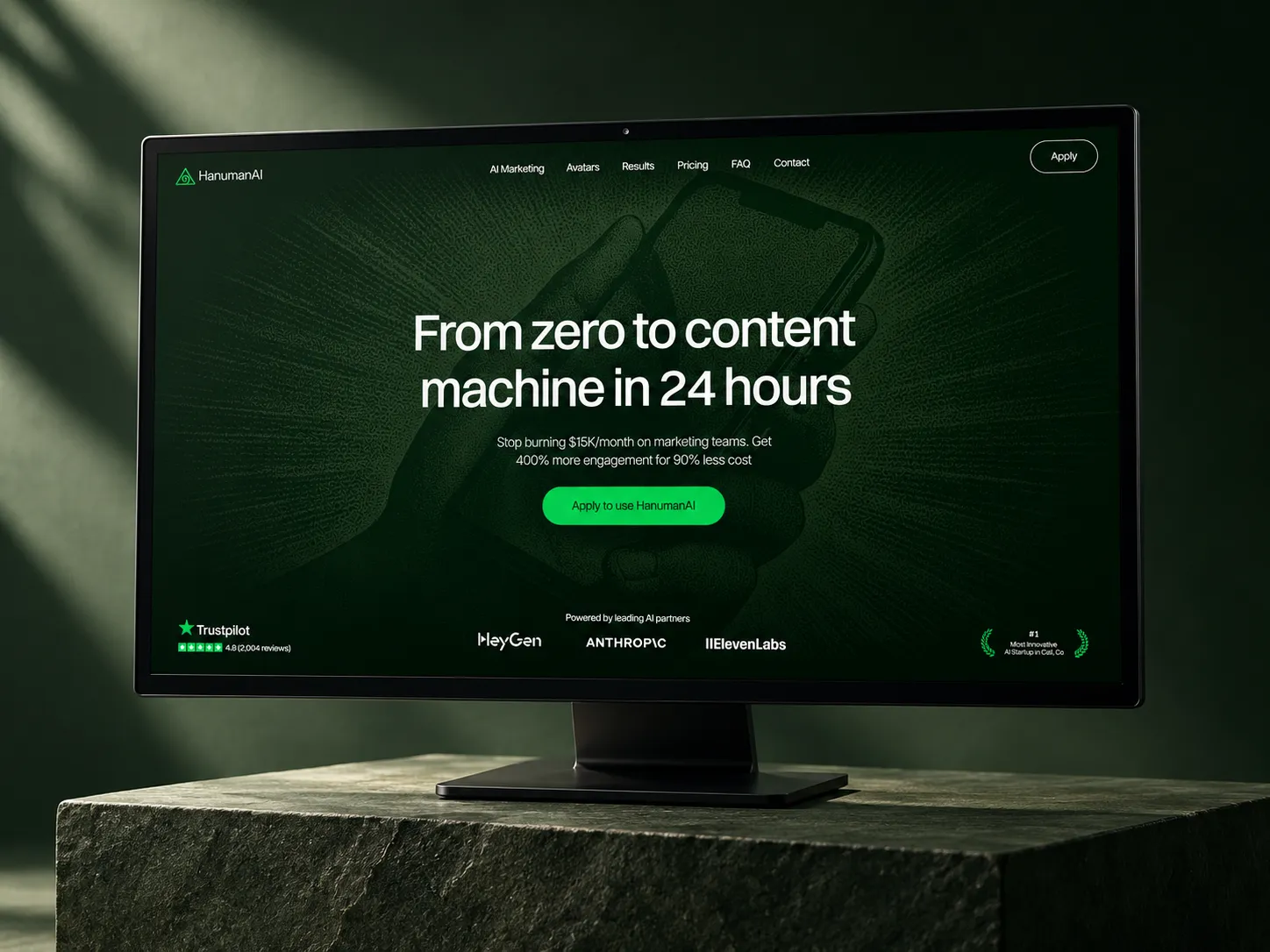 HanumanAI, website design