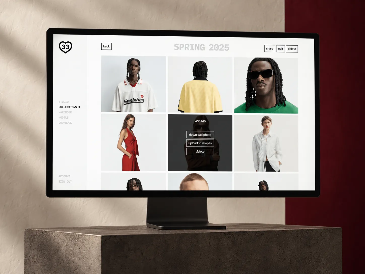 Lov33, web app design