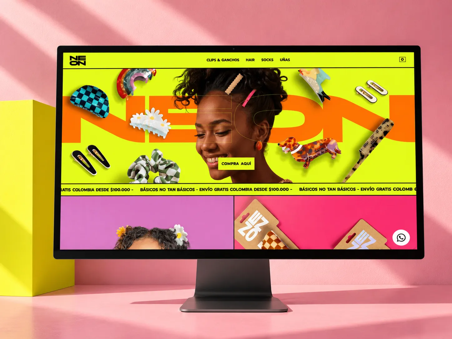 NEON Basic, website design